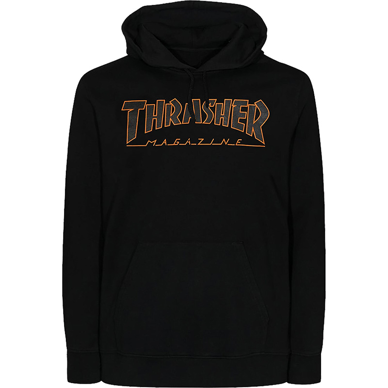 Thrasher Outlined Hoodie Black/Orange Thrasher Outlined Hoodie Black/Orange