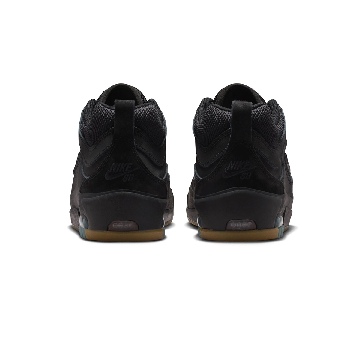 Nike SB Air Max Ishod Black/Black-Black-Black-Gum Lt Brown-Safety Orange