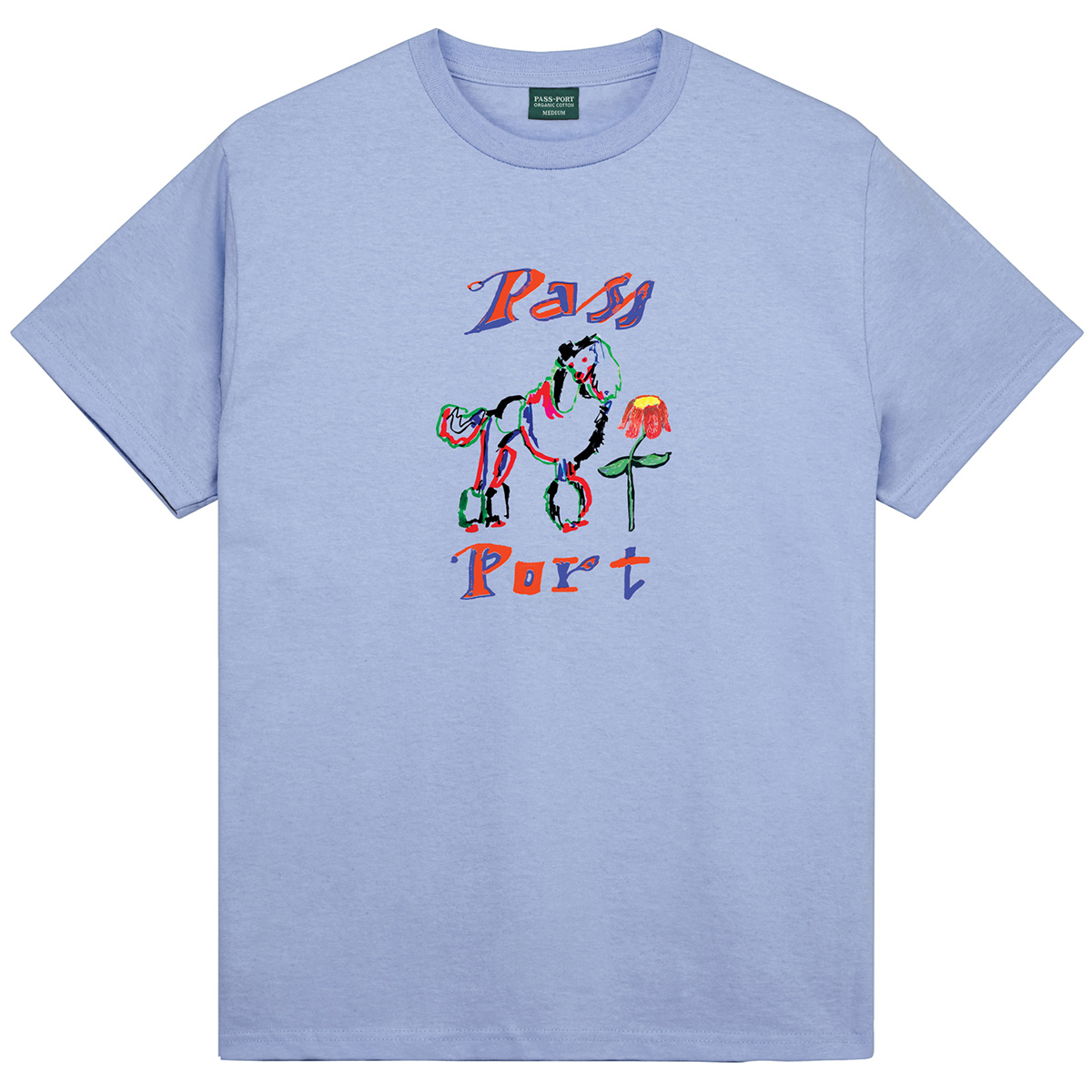 Pass Port Poodle Organic T-shirt Powder Blue