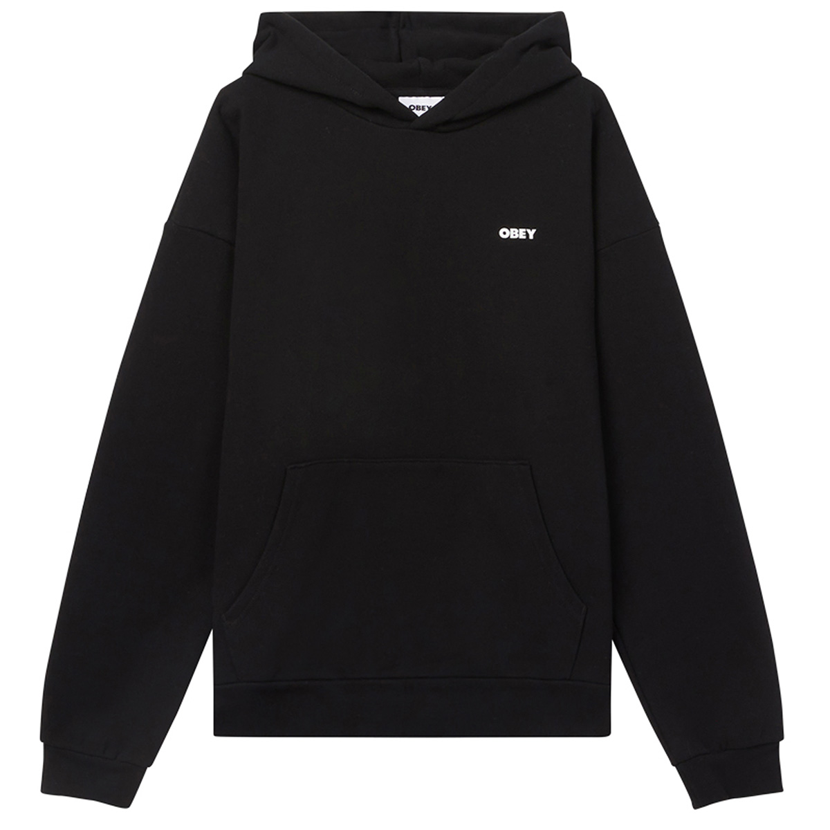 Obey Bold Star Extra Heavy Hooded Sweater Black Obey Bold Star Extra Heavy Hooded Sweater Black