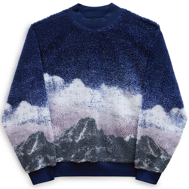 Vans Overlook Sherpa Crewneck Sweater Dress Blues