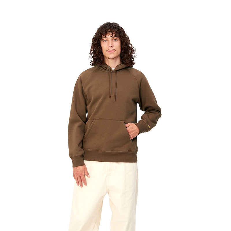 Carhartt WIP Chase Hooded Sweater Tamarind/Gold Carhartt WIP Chase Hooded Sweater Tamarind/Gold