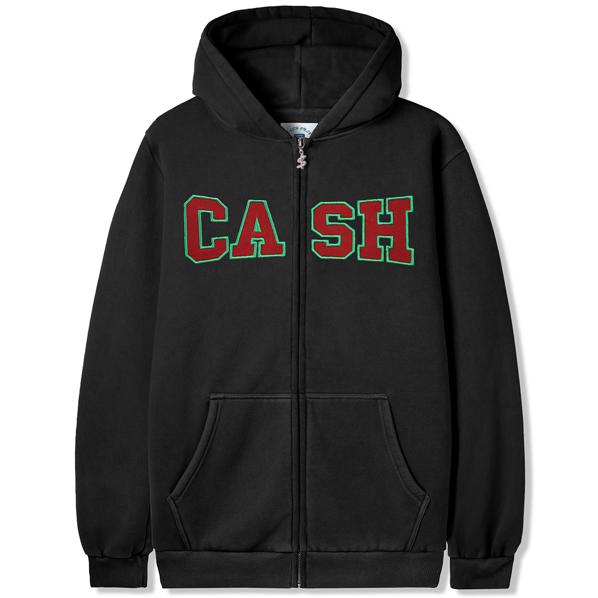 Cash Only Campus Zip-Thru Hoodie Washed Black Cash Only Campus Zip-Thru Hoodie Washed Black