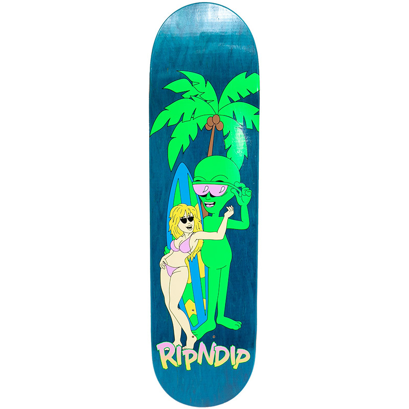 RIPNDIP Beach Boys Skateboard Deck Aqua 8.0 RIPNDIP Beach Boys Skateboard Deck Aqua 8.0
