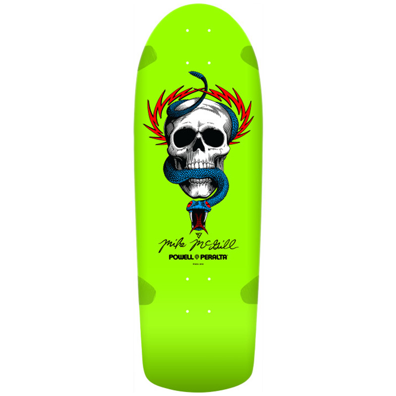 Powell Peralta OG McGill Skull & Snake Skateboard Deck Lime Shape 160 10.0 Powell Peralta OG McGill Skull & Snake Skateboard Deck Lime Shape 160 10.0