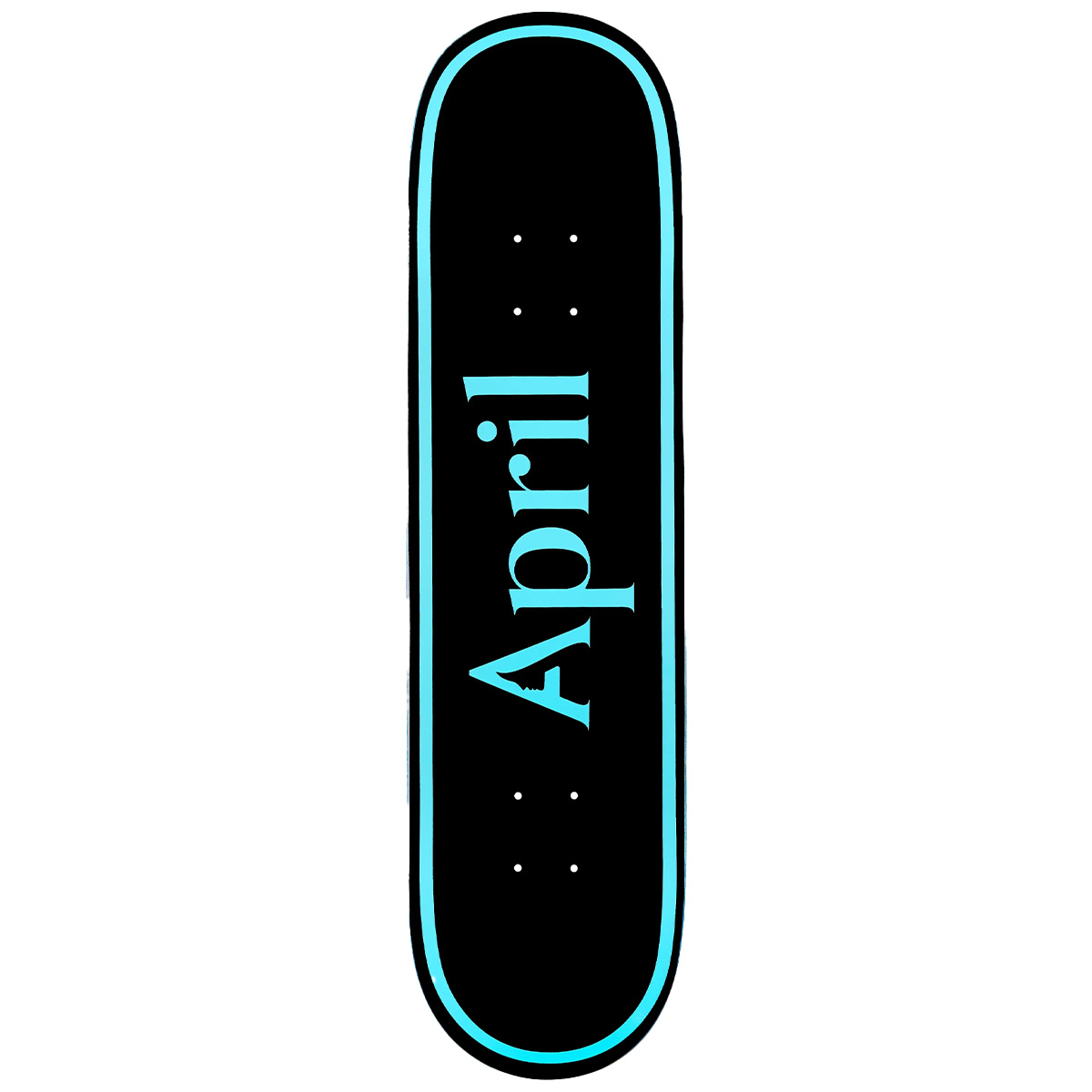 April OG Logo Skateboard Deck Blue/Black 8.25