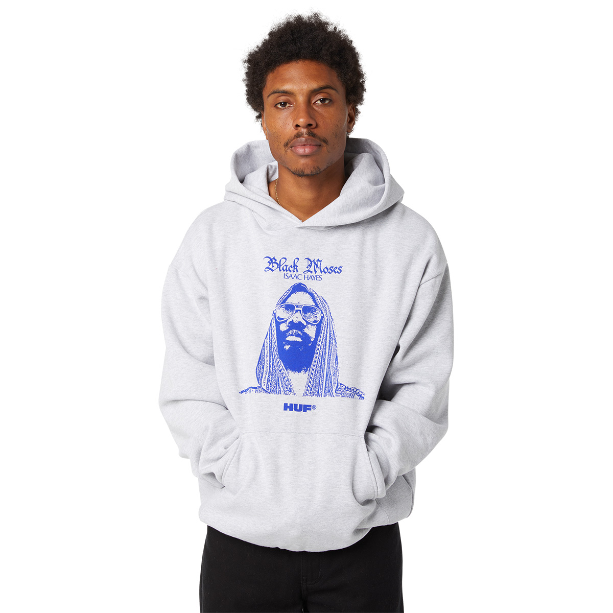 HUF Black Moses Hooded Sweater Ash