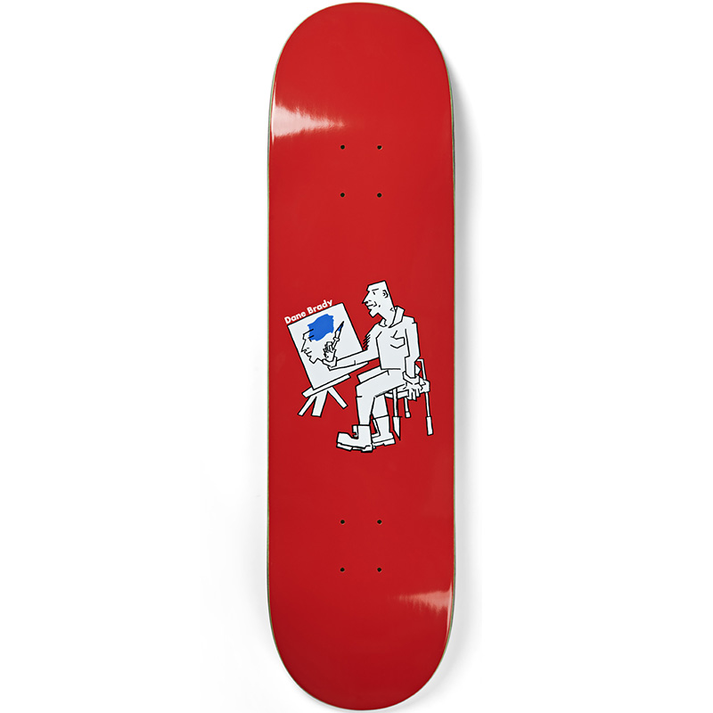 Polar Dane Brady Painter Skateboard Deck Red 8.0 Polar Dane Brady Painter Skateboard Deck Red 8.0