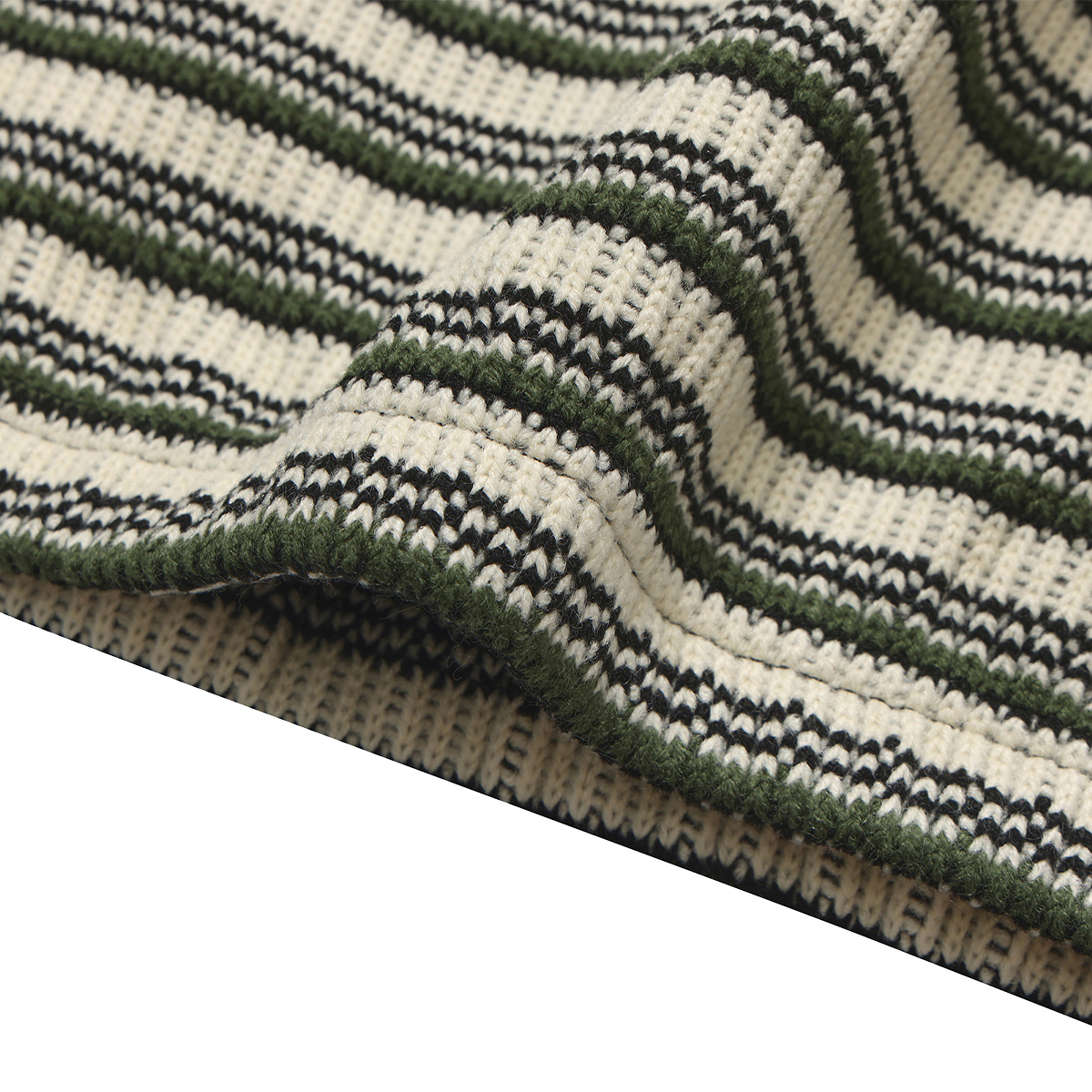 Helas Raymond Quarter Zip Knit Striped Multico