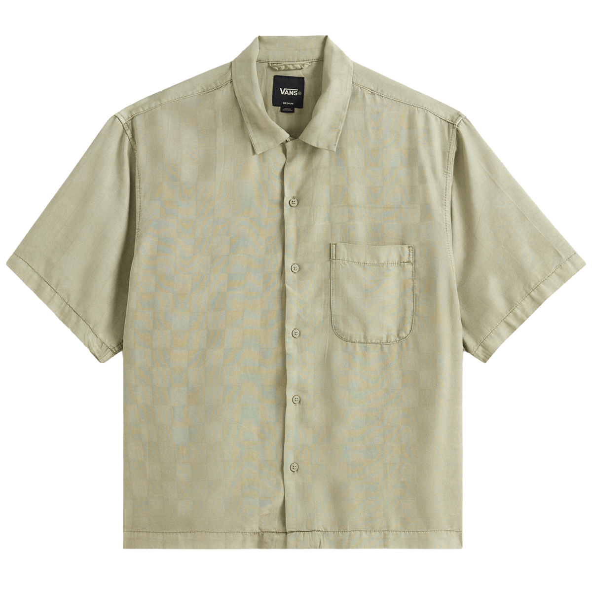 Vans Van Doren Tencel Check Camp Shirt Soft Sage