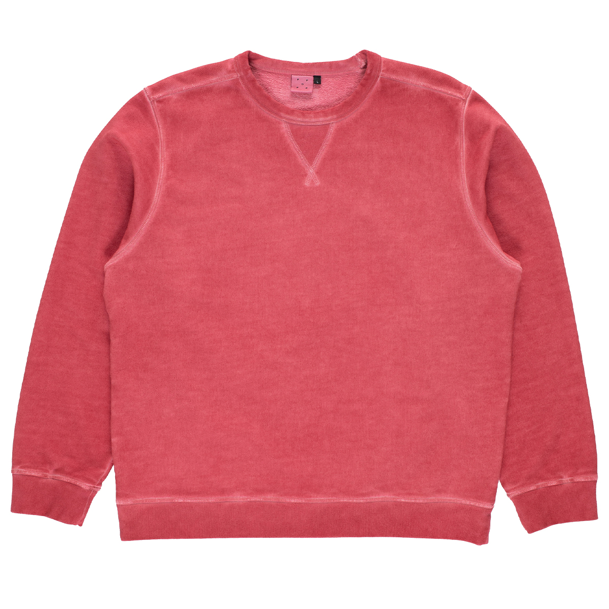 POP Stencil Logo Crewneck Sweater Earth Red