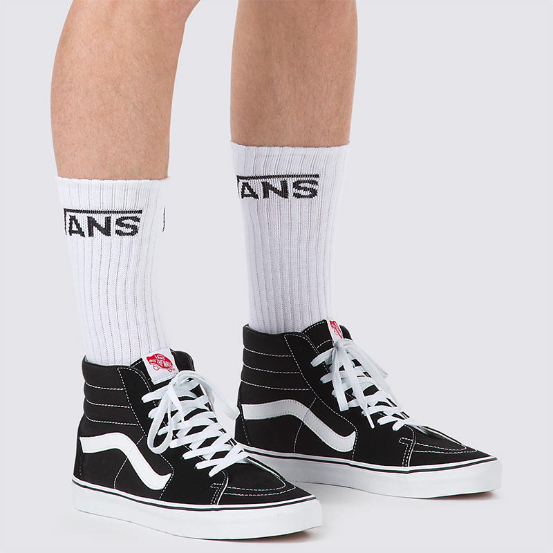 Vans Classic Crew Socks White 3-Pack Vans Classic Crew Socks White 3-Pack