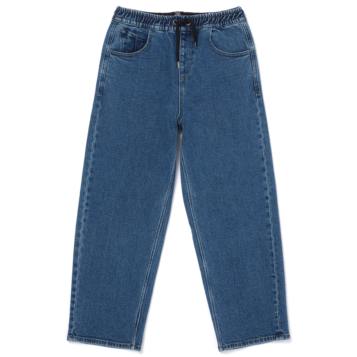 Volcom Kids Freazy Loose Denim Pants Washed Blue