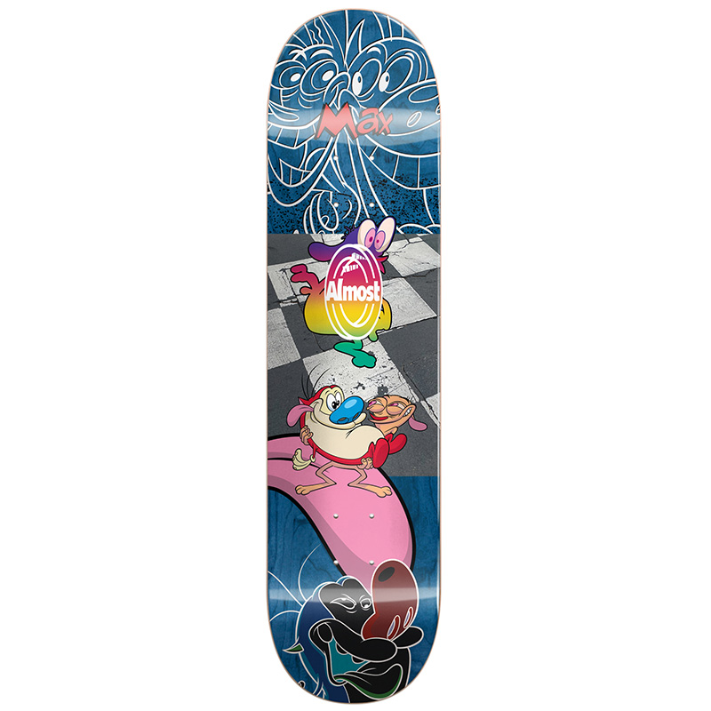 Almost Max Ren & Stimpy Mixed Up R7 Skateboard Deck 8.25