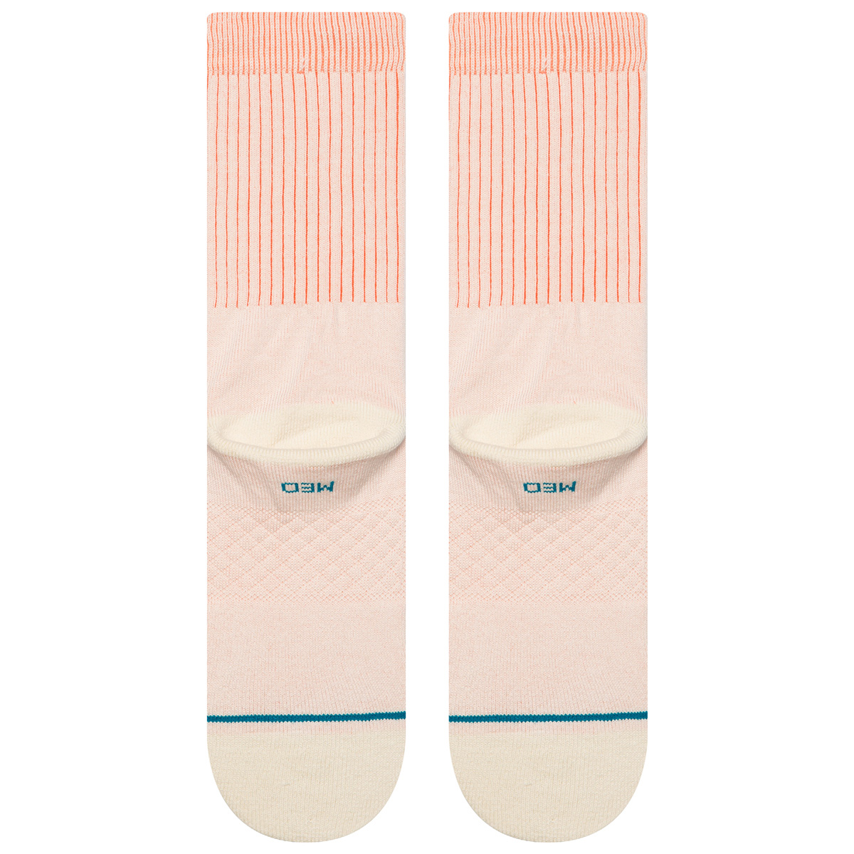 Stance Icon Pop Crew Socks Coral Stance Icon Pop Crew Socks Coral