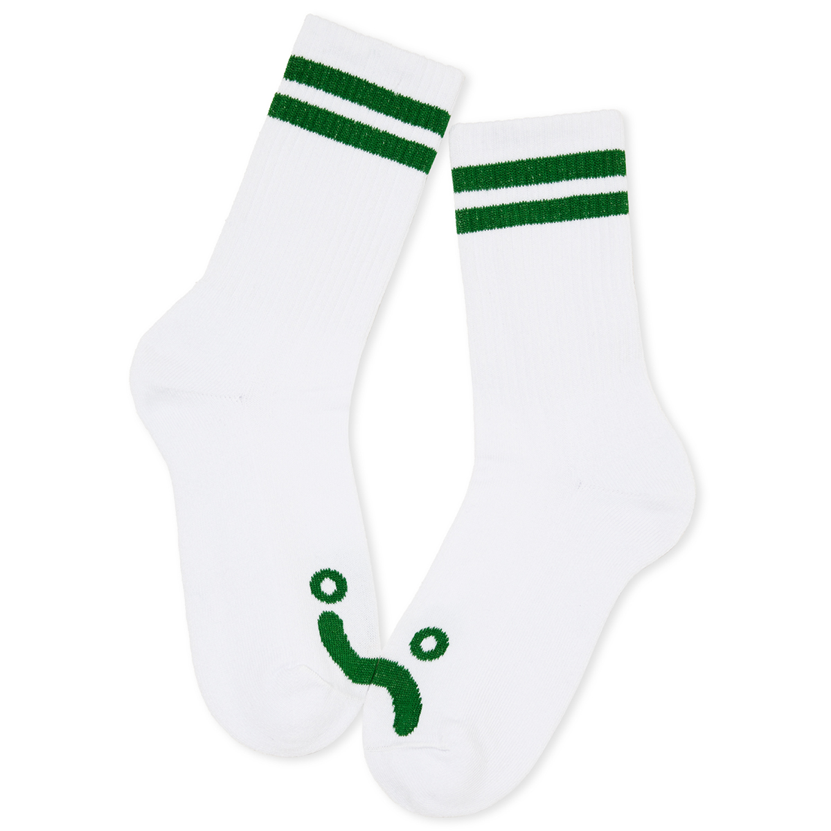 Polar Rib Socks Happy Sad White/Green