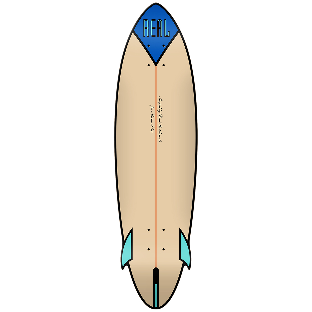 Real Mason Speed Egg Shaped Skateboard Deck 9.25