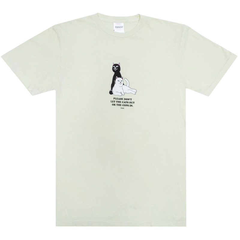 RIPNDIP Keep The Cats In T-shirt Lime RIPNDIP Keep The Cats In T-shirt Lime