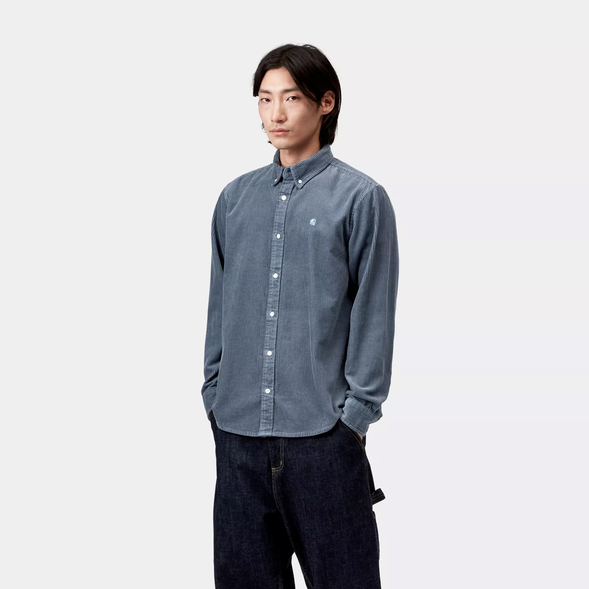 Carhartt WIP Madison Cord Longsleeve Shirt Angelite/Angelite