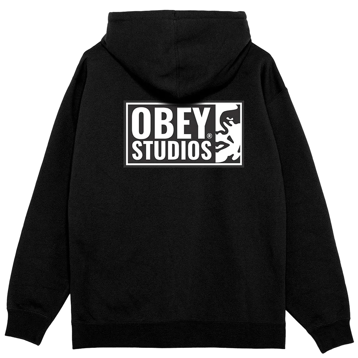 Obey Studios Icon Hooded Sweater Black Obey Studios Icon Hooded Sweater Black
