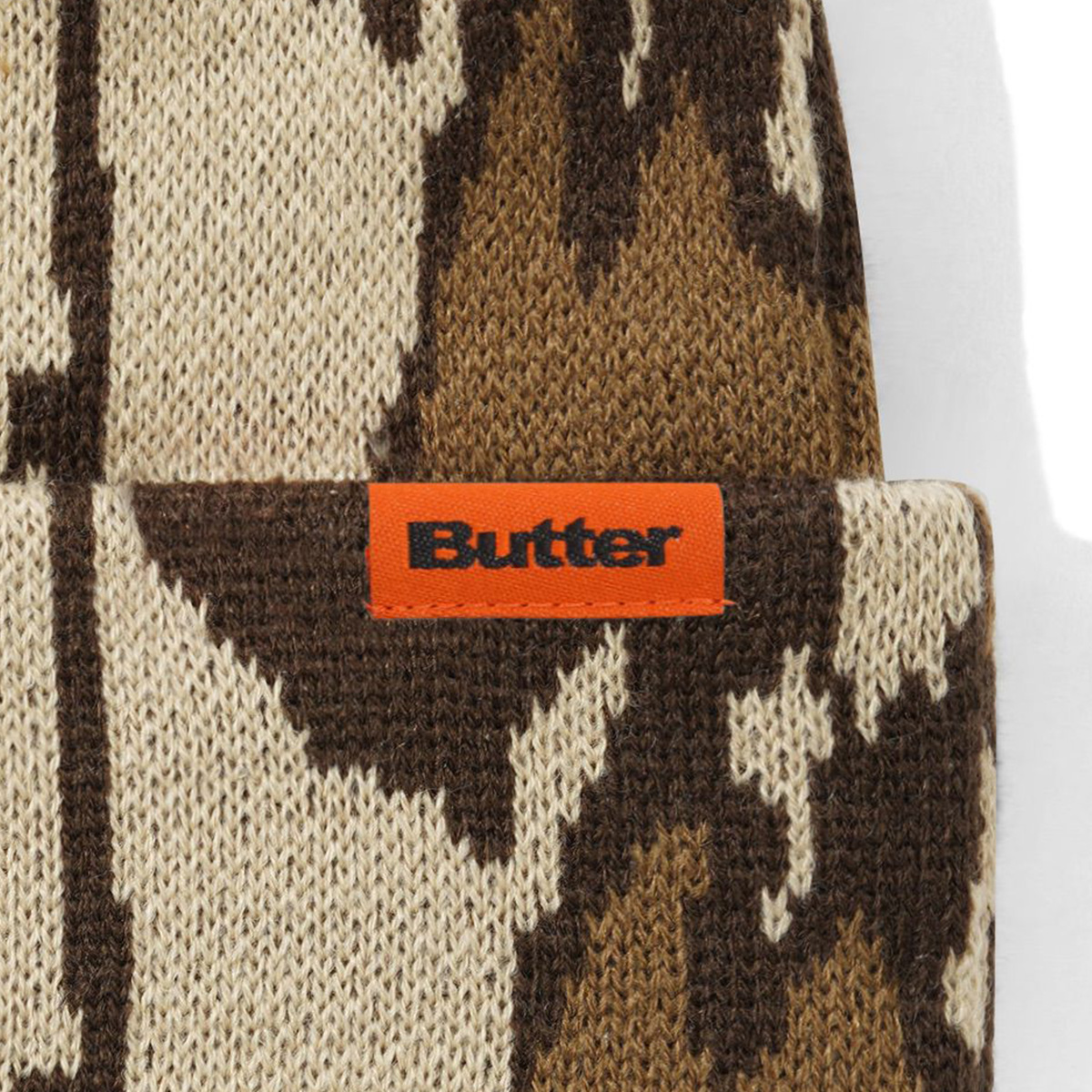 Butter Goods Wipeout Camo Beanie Brown
