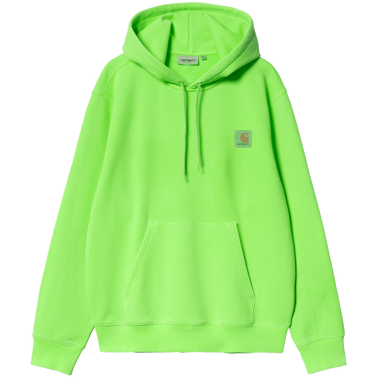 Carhartt WIP Industry Hooded Sweater Lumo Green Garment Dyed Carhartt WIP Industry Hooded Sweater Lumo Green Garment Dyed