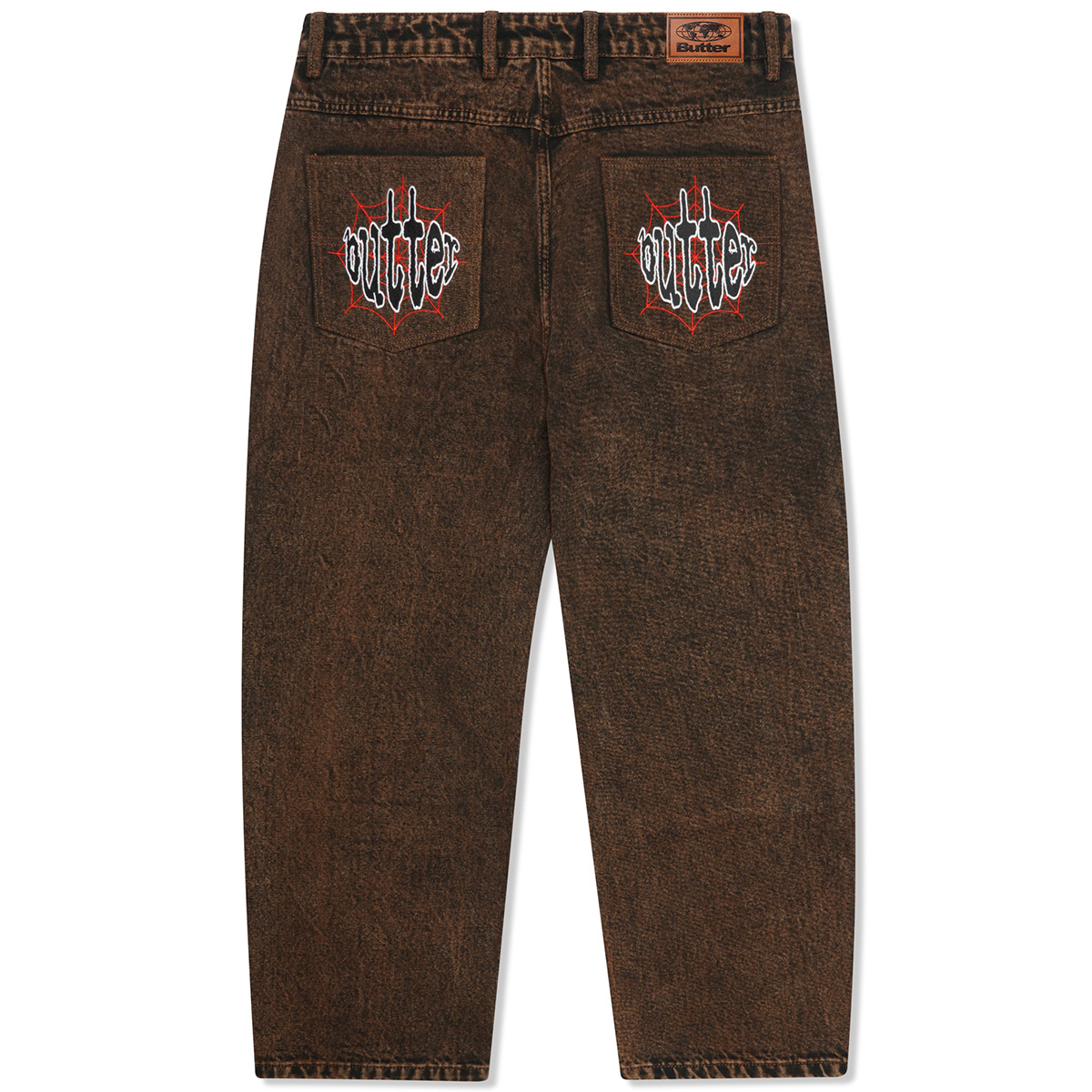 Butter Goods Spider Denim Jeans Acid Brown Butter Goods Spider Denim Jeans Acid Brown