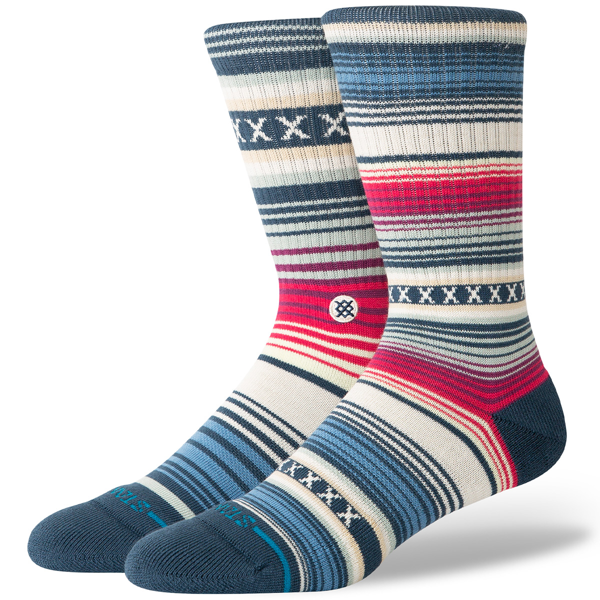 Stance Curren St Crew Socks Navy Stance Curren St Crew Socks Navy