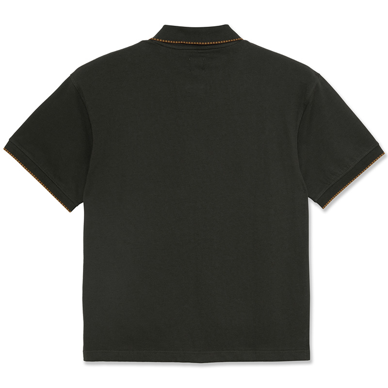 Polar Checkered Surf Polo Shirt Dirty Black Polar Checkered Surf Polo Shirt Dirty Black