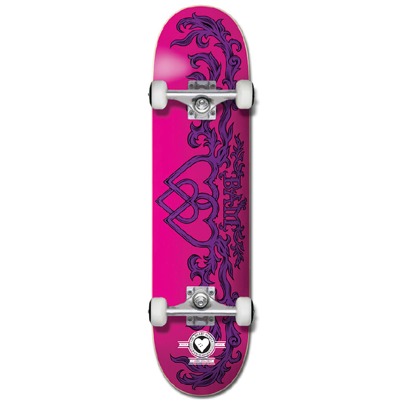 The Heart Supply Bam Margera Bamly Pro Complete Skateboard Pink/Purple 7.75 The Heart Supply Bam Margera Bamly Pro Complete Skateboard Pink/Purple 7.75