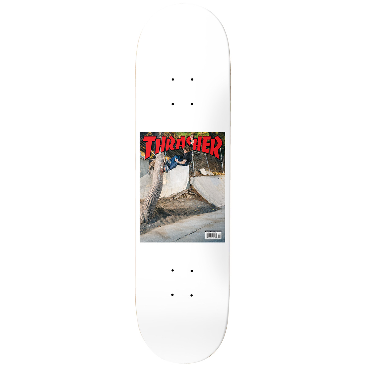 Baker T-funk Thrasher Cover Skateboard Deck White 8.5