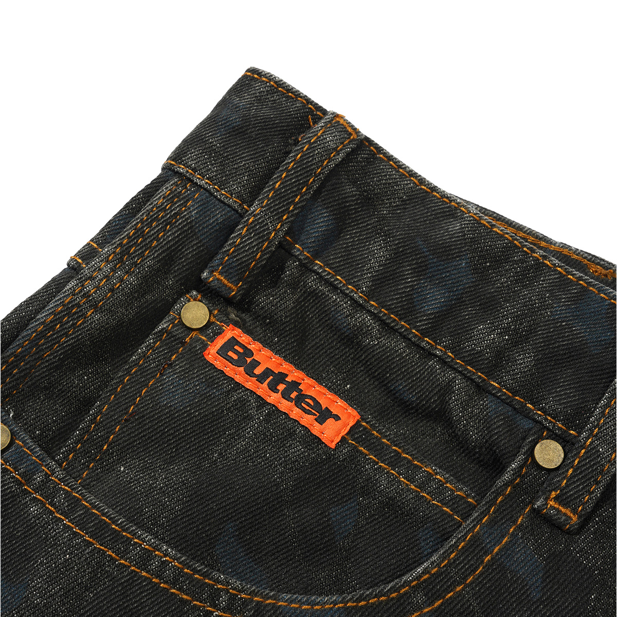 Butter Goods Leopard Denim Jeans Black Butter Goods Leopard Denim Jeans Black