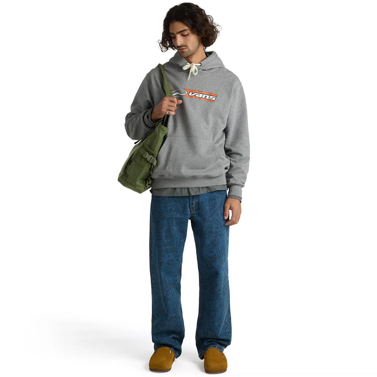 Vans Skate Classics Loose Hooded Sweater Cement Heather Vans Skate Classics Loose Hooded Sweater Cement Heather