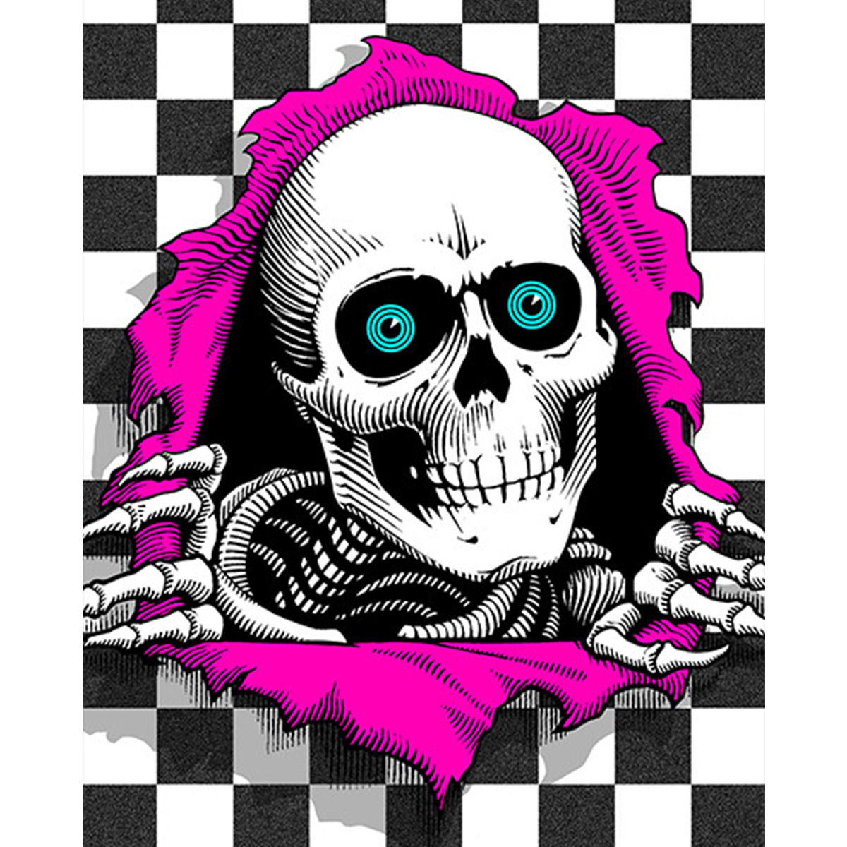 Powell Peralta Ripper White Checker Griptape Sheet 10.5