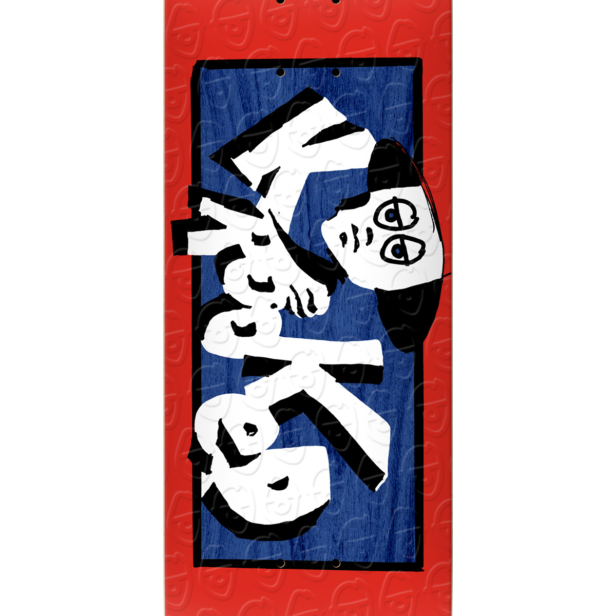 Krooked Team Incognito Embossed Deck Vermilion 8.38 Krooked Team Incognito Embossed Deck Vermilion 8.38