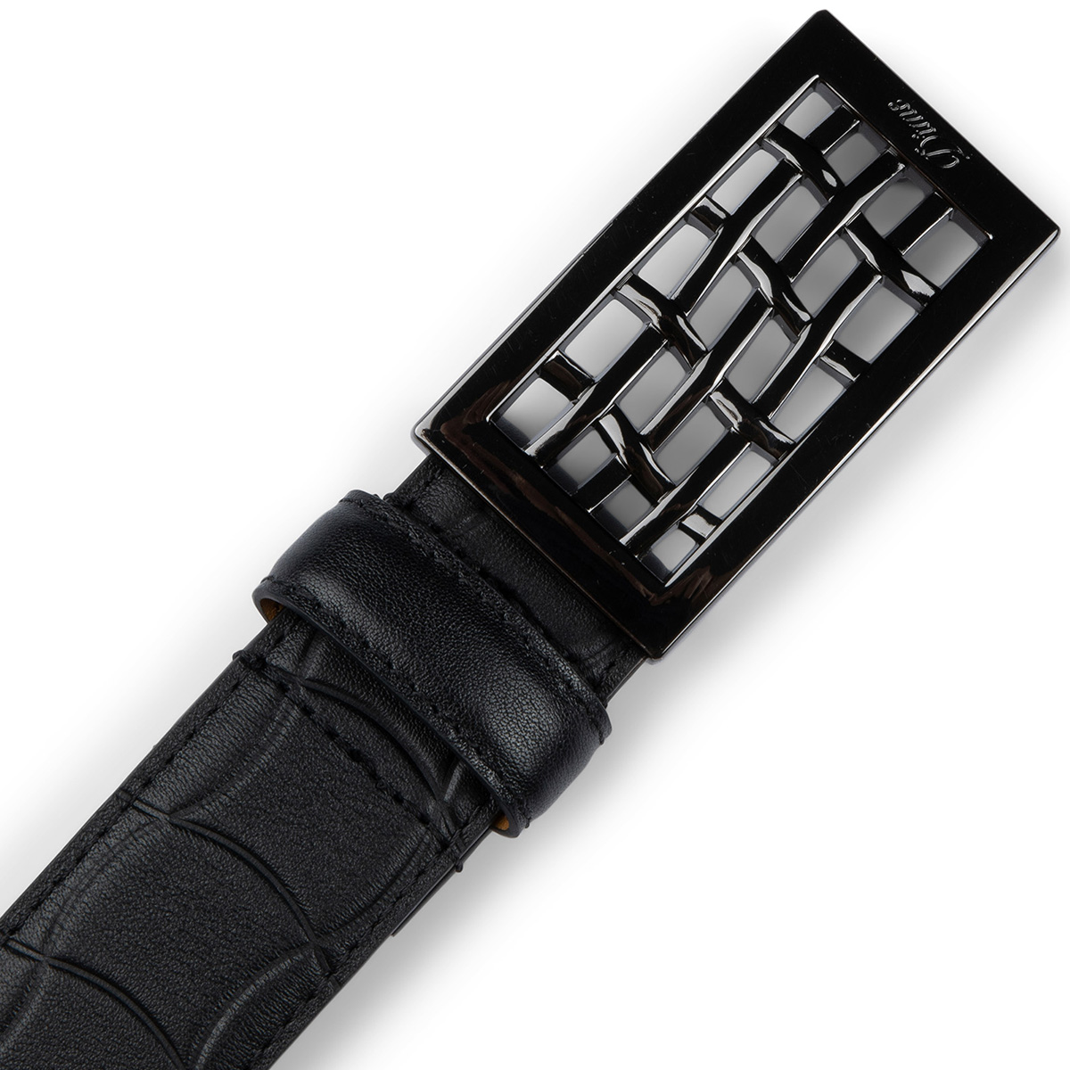 Dime Heavyweight Leather Belt Black