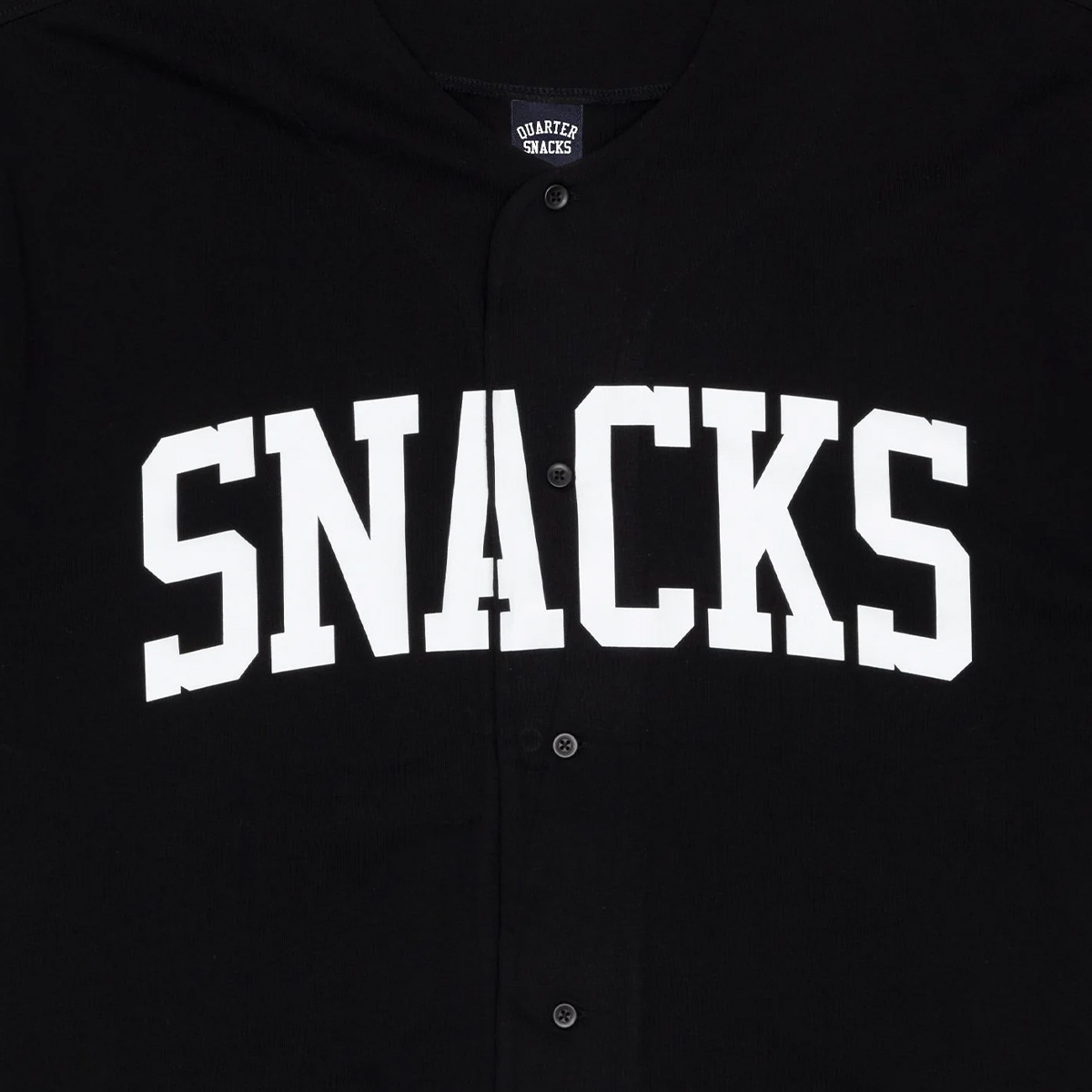 Quartersnacks Cotton Baseball Jersey Black Quartersnacks Cotton Baseball Jersey Black