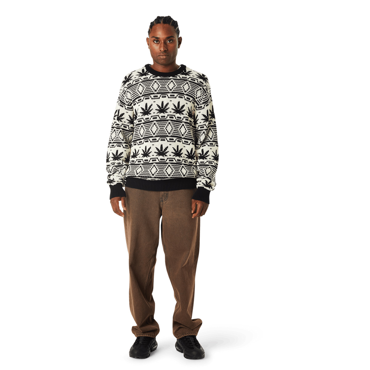 HUF Apres Crewneck Sweater Natural HUF Apres Crewneck Sweater Natural