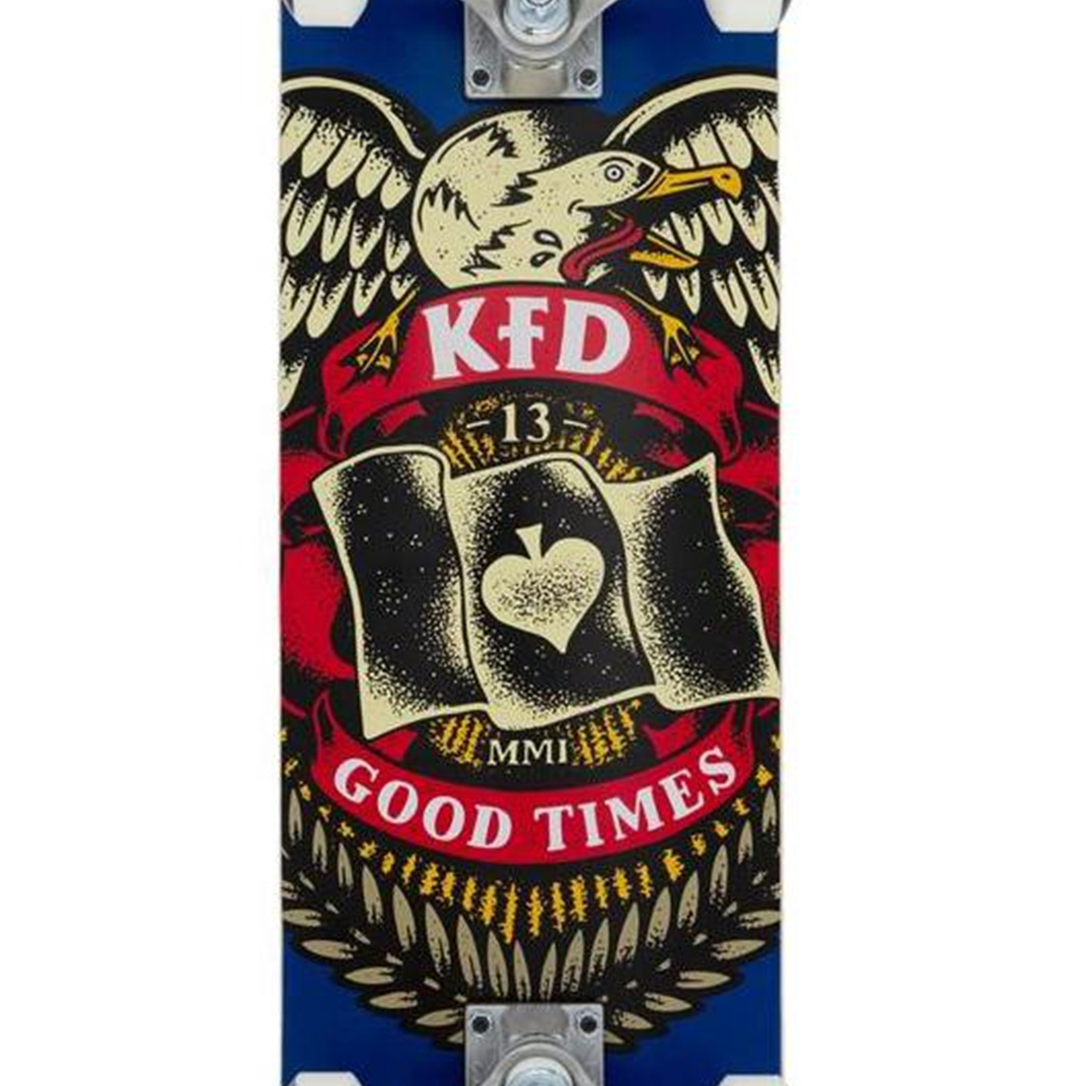 KFD Badge Young Guns Complete Skateboard Navy 7.75