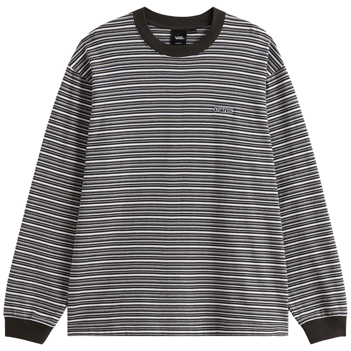 Vans Wesley Stripe Longsleeve T-Shirt Faded Black/Drizzle