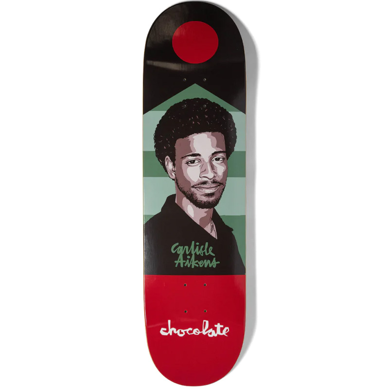 Chocolate Carl Aikens Hecox Portrait Skateboard Deck Black 8.25