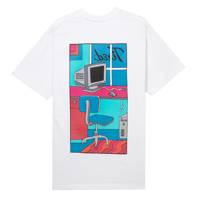 Tired Workstation Pocket T-Shirt White