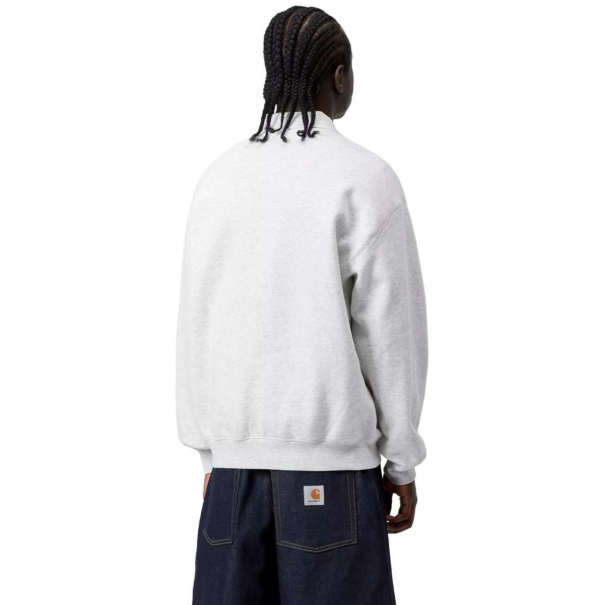 Carhartt WIP WIP Label Polo Sweater Ash Heather