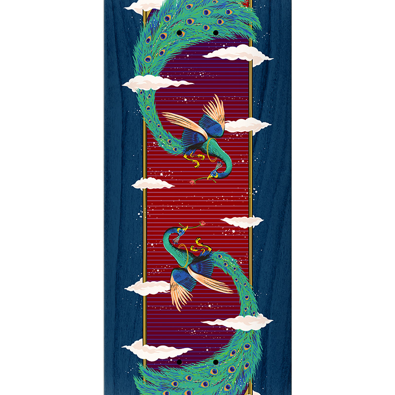 Real Ishod Feathers Twin Tail Skateboard Deck Blue 8.5 Real Ishod Feathers Twin Tail Skateboard Deck Blue 8.5