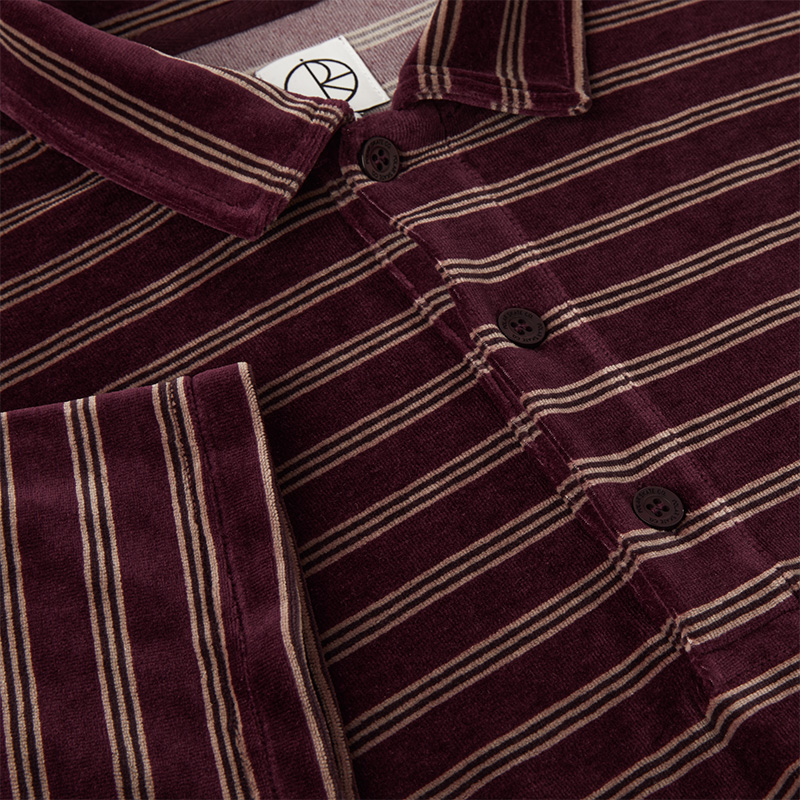 Polar Velour Polo Shirt Wine Polar Velour Polo Shirt Wine