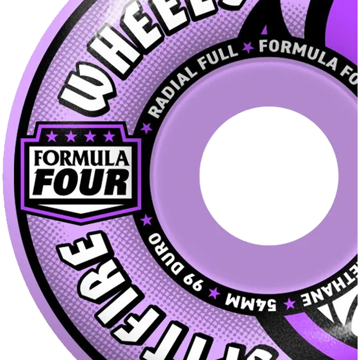 Spitfire Formula Four Team Colors Radial Full Wheels Light Purple 99D 54mm