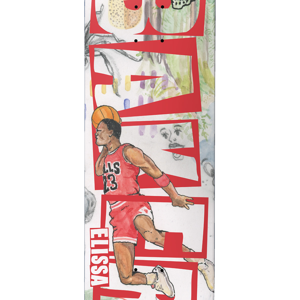 Baker Elissa Steamer MVP Skateboard Deck 8.5 Baker Elissa Steamer MVP Skateboard Deck 8.5