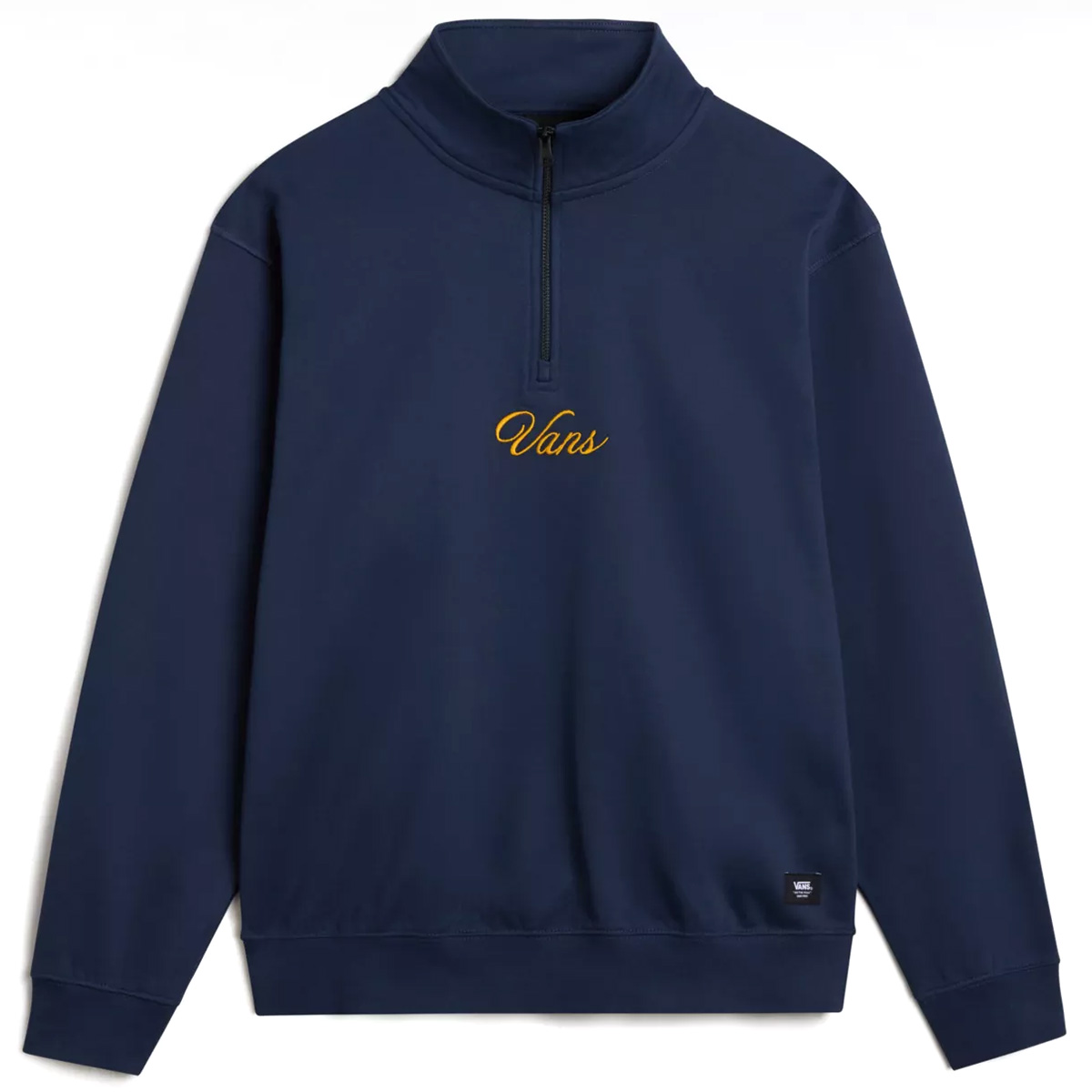 Vans Scripted Loose Fleece Half Zip Dress Blues Vans Scripted Loose Fleece Half Zip Dress Blues