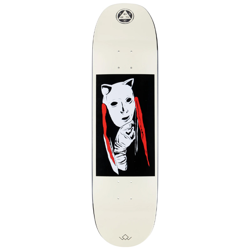 Welcome Audrey on Moontrimmer 2.0 Skateboard Deck Black Dip/Bone 8.65