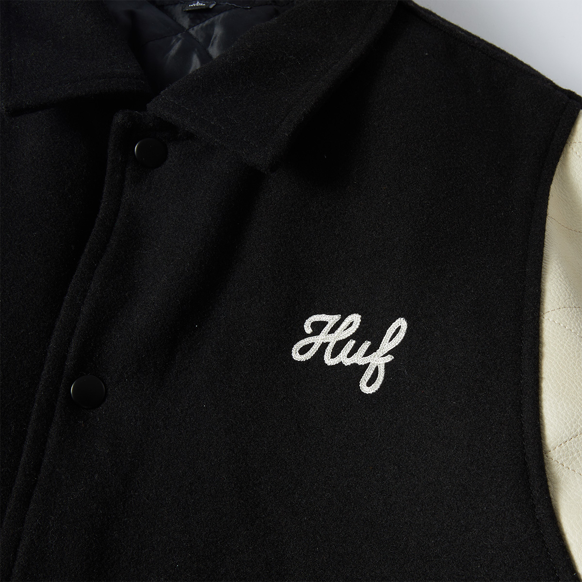 HUF Song Varsity Jacket Black HUF Song Varsity Jacket Black